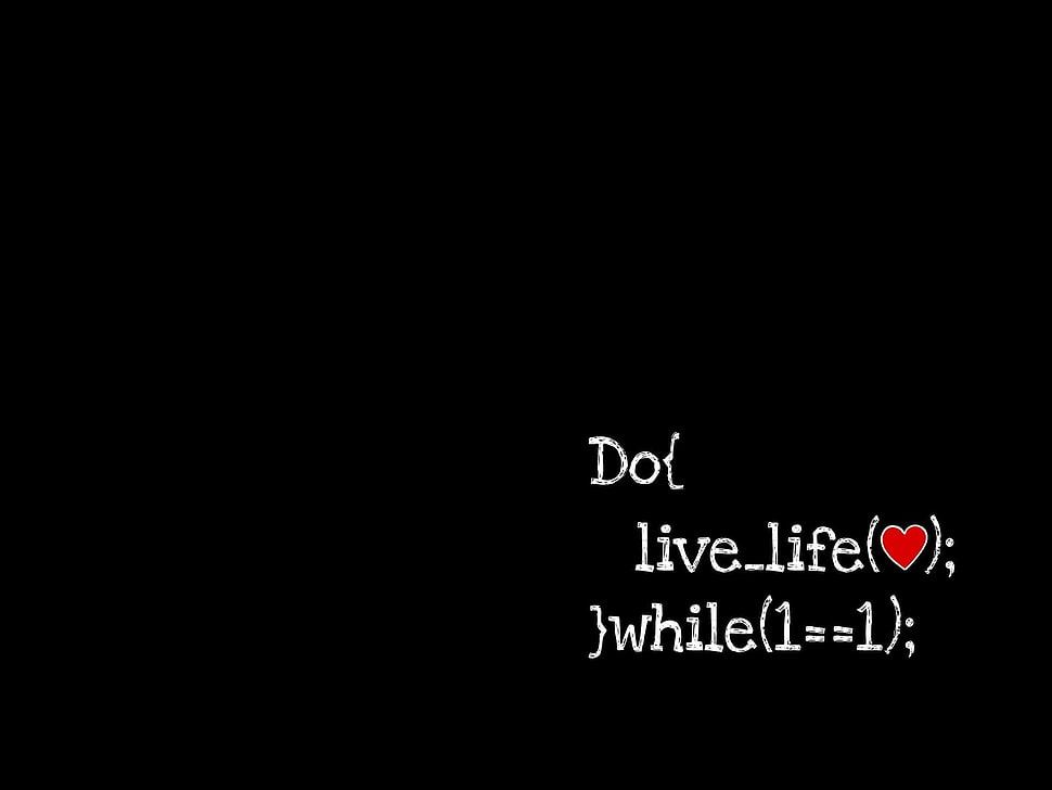 black background with do live life while text overlay, code, black background, typography HD wallpaper