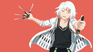 white haired man animated illustration, anime boys, Tokyo Ghoul, Suzuya Juuzou
