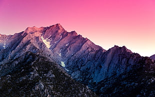 mountain during golden hour HD wallpaper