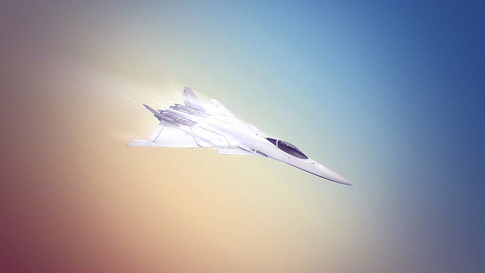 white jet HD wallpaper