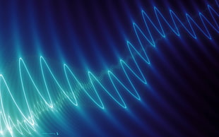 blue sound wave HD wallpaper