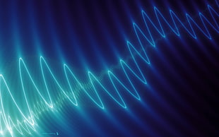 blue sound wave