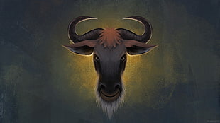 buffalo digital illustration, Linux, GNU HD wallpaper