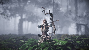 female archer game character digital wallpaper, video games, horizon zero dawn , PlayStation 4, Horizon: Zero Dawn