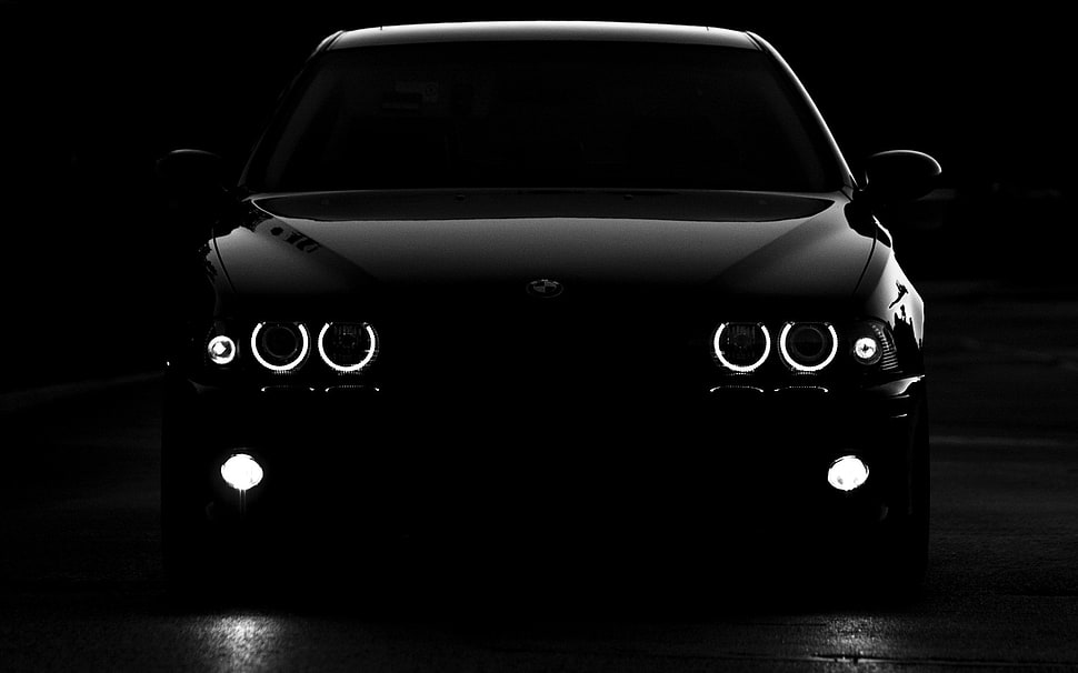 black car, BMW, BMW 5 Series, car, vehicle HD wallpaper