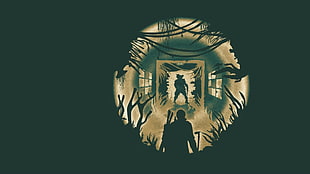 man holding tool near window digital wallpapaer, The Last of Us, minimalism, video games