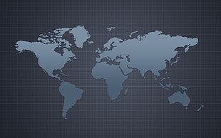 gray world map illustration, minimalism, map, world, world map