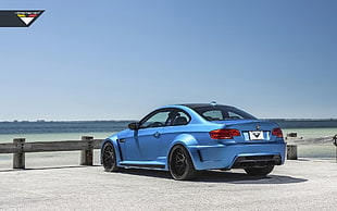 blue coupe, Vorsteiner, BMW, BMW M3 , BMW M3 GTRS3 HD wallpaper