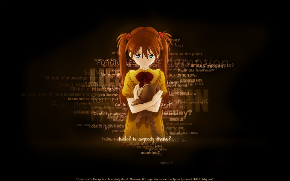 brown-haired girl cartoon character HD wallpaper