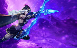 Ashe from League of Legends illustration HD wallpaper