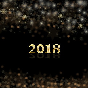 2018 illustration, New year, 2018, Glitter