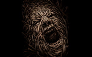 person's arm lot, horror, hands, face, screaming HD wallpaper