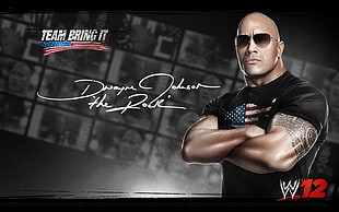 Dwayne Johnson W12 game cover, WWE, Dwayne Johnson