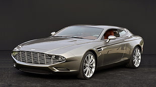 silver Aston Martin coupe, car, Aston Martin