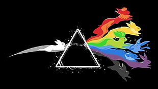 assorted-color animal painting, Pink Floyd, Pokémon, Eevee, digital art HD wallpaper