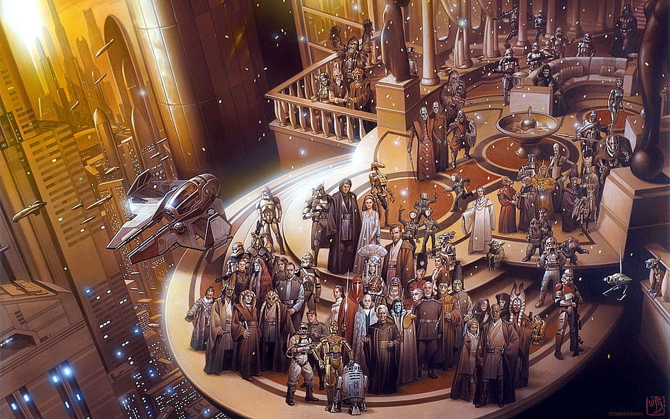 brown and black table lamp, Star Wars HD wallpaper