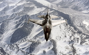 gray fighter plane, jet fighter, military aircraft, military, airplane