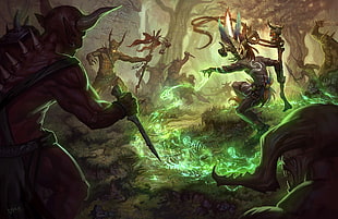 monsters and tribe wallpaper, Diablo, Diablo III, video games, fantasy art