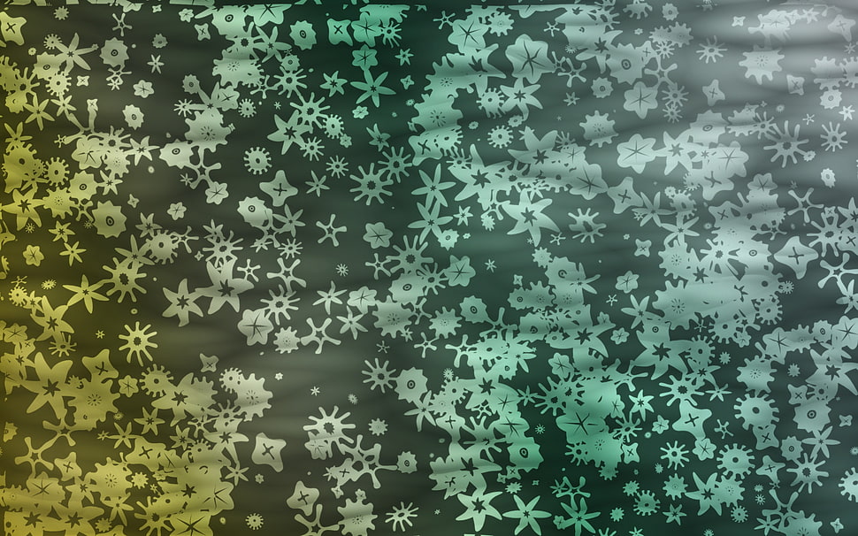 black and grey snow flakes printed textile HD wallpaper
