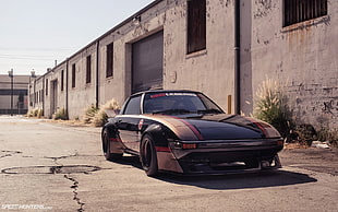 black and red coupe, Mazda, Mazda RX-7, Speedhunters