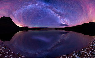 starry sky, nature, photography, landscape, Milky Way HD wallpaper