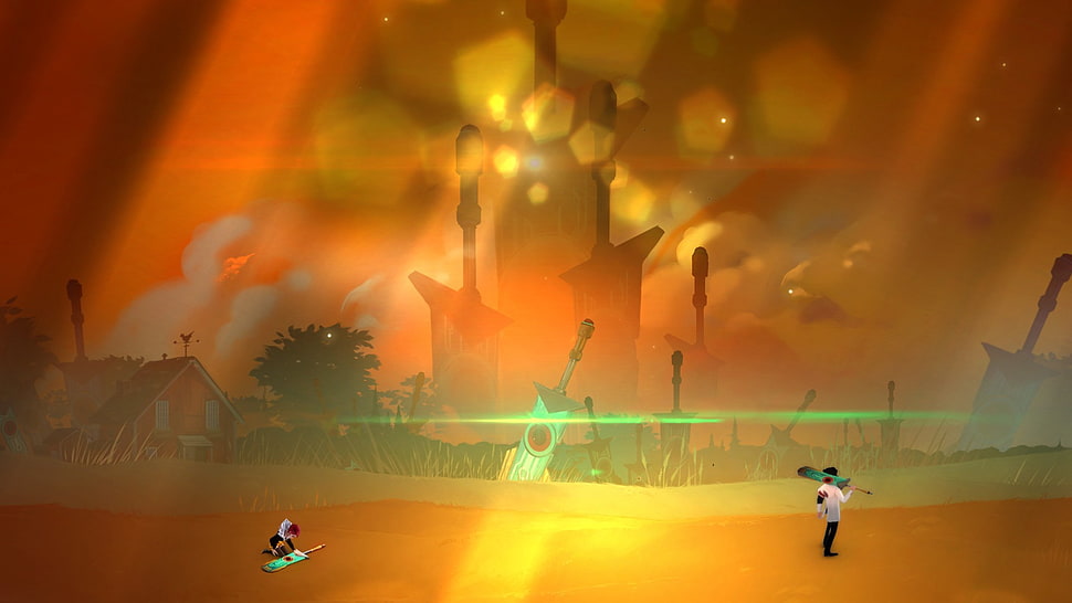 video game screenshot, Transistor HD wallpaper