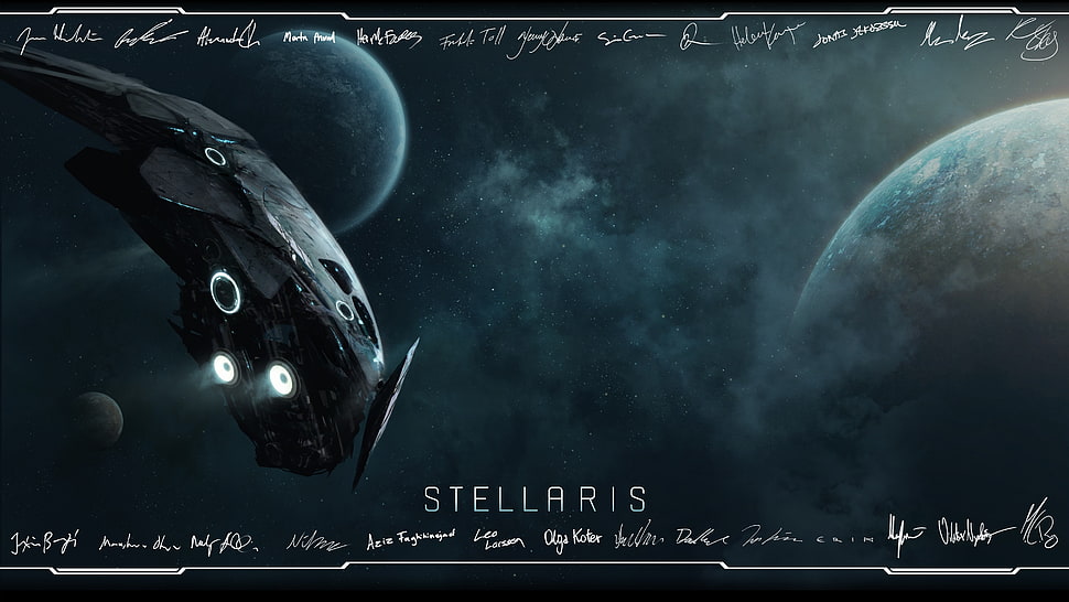 Stellaris illustration, stellaris, galaxy HD wallpaper