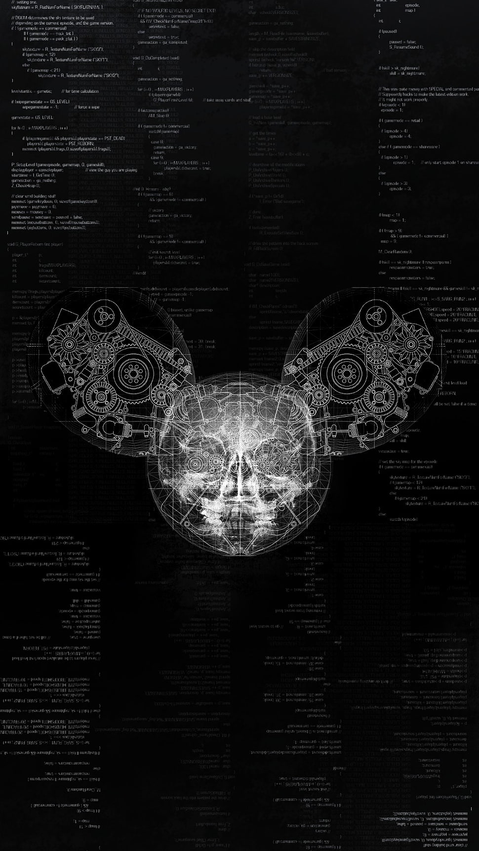 gray skull digital wallpaper HD wallpaper