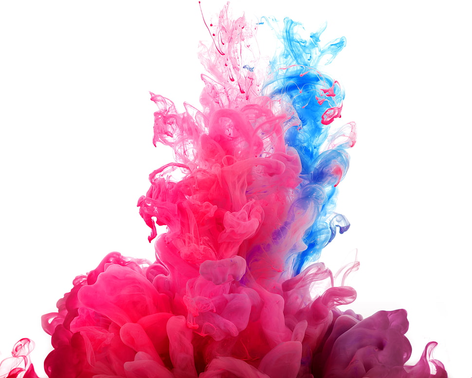 red and blue smoke HD wallpaper