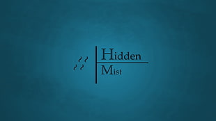 Hidden Mist logo, Naruto Shippuuden, minimalism, blue background HD wallpaper