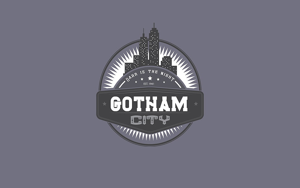 Gotham City logo, Gotham City, Batman HD wallpaper