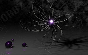 purple gemstones, CGI, purple HD wallpaper