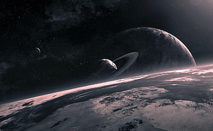 four planets photography HD wallpaper