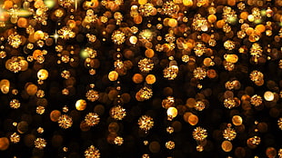 bokeh photography, diamonds, yellow, gold, pattern