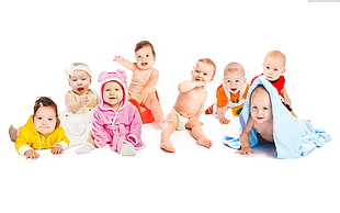 several babies making faces HD wallpaper