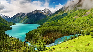 landscape photography of lake HD wallpaper