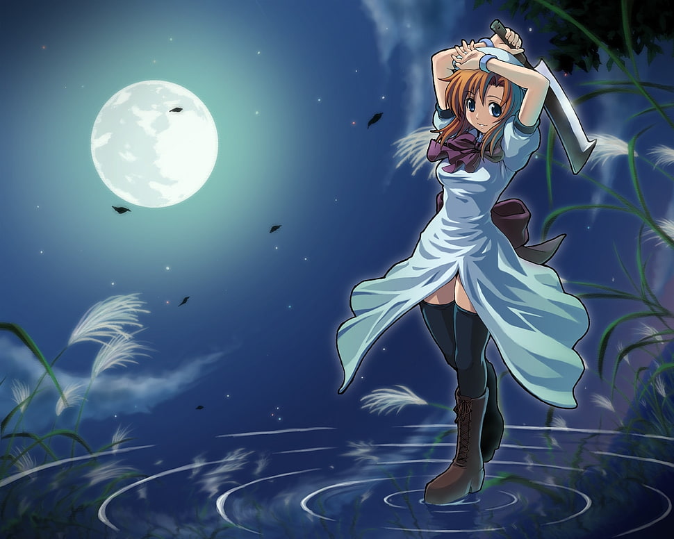 female anime character graphics HD wallpaper