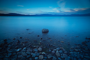 photo of rocks in sea shores, lake tahoe