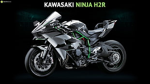 black Kawasaki Ninja H2R, motorcycle, Kawasaki, Kawasaki ninja, Kawasaki Ninja H2R