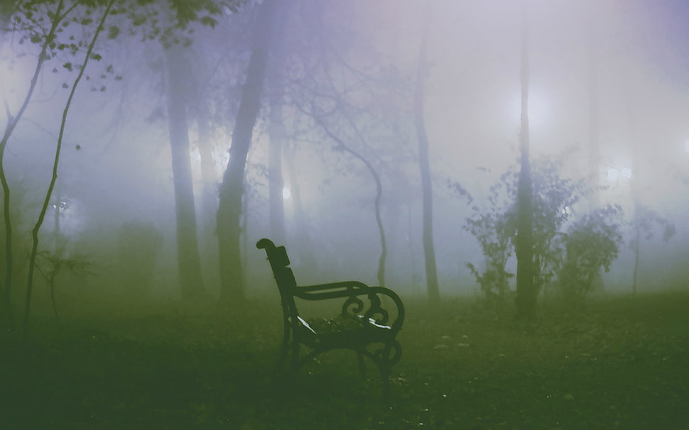 black bench, horror HD wallpaper