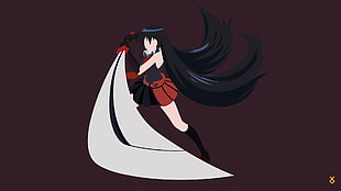 Tifa illustration, Akame ga Kill!, Akame, minimalism, vector art