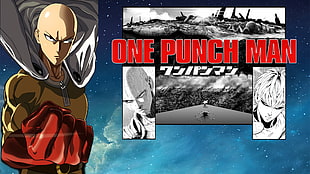 One Punch Man Saitama and Genos digital wallpaper, One-Punch Man, Saitama, anime, manga