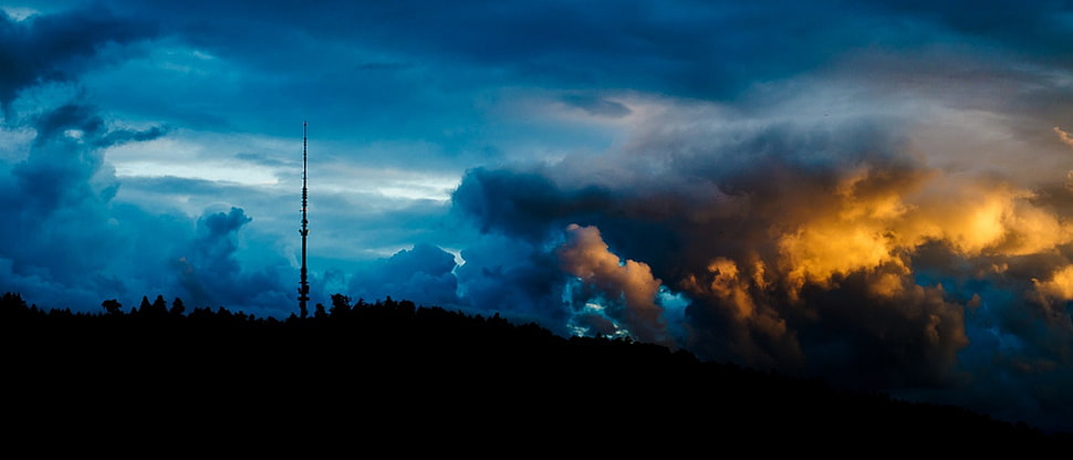 blue and white abstract painting, clouds HD wallpaper