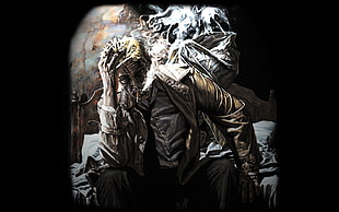 animated man sitting while holding head wallpaper, Constantine, Hellblazer, comic art