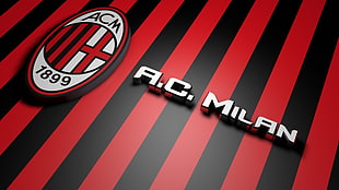 A.C. Milan logo, AC Milan, soccer clubs, logo, sports club HD wallpaper