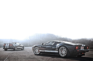 gray coupe illustration, car, Ford GT, Ford, vehicle