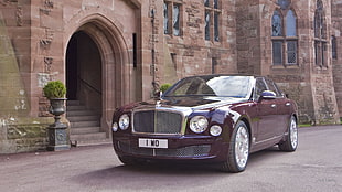 red Rolls-Royce sedan, Bentley Mulsanne, car