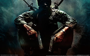 Call of Duty digital wallpaper, gamers, video games, Call of Duty: Black Ops, gun