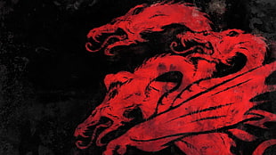 three headed dragon digital wallpaper, dragon, House Targaryen