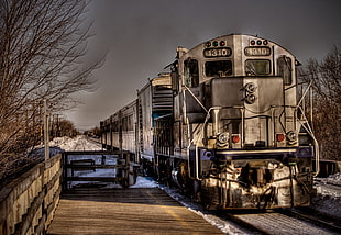 gray train wallpaper, train, HDR, winter, Montreal HD wallpaper